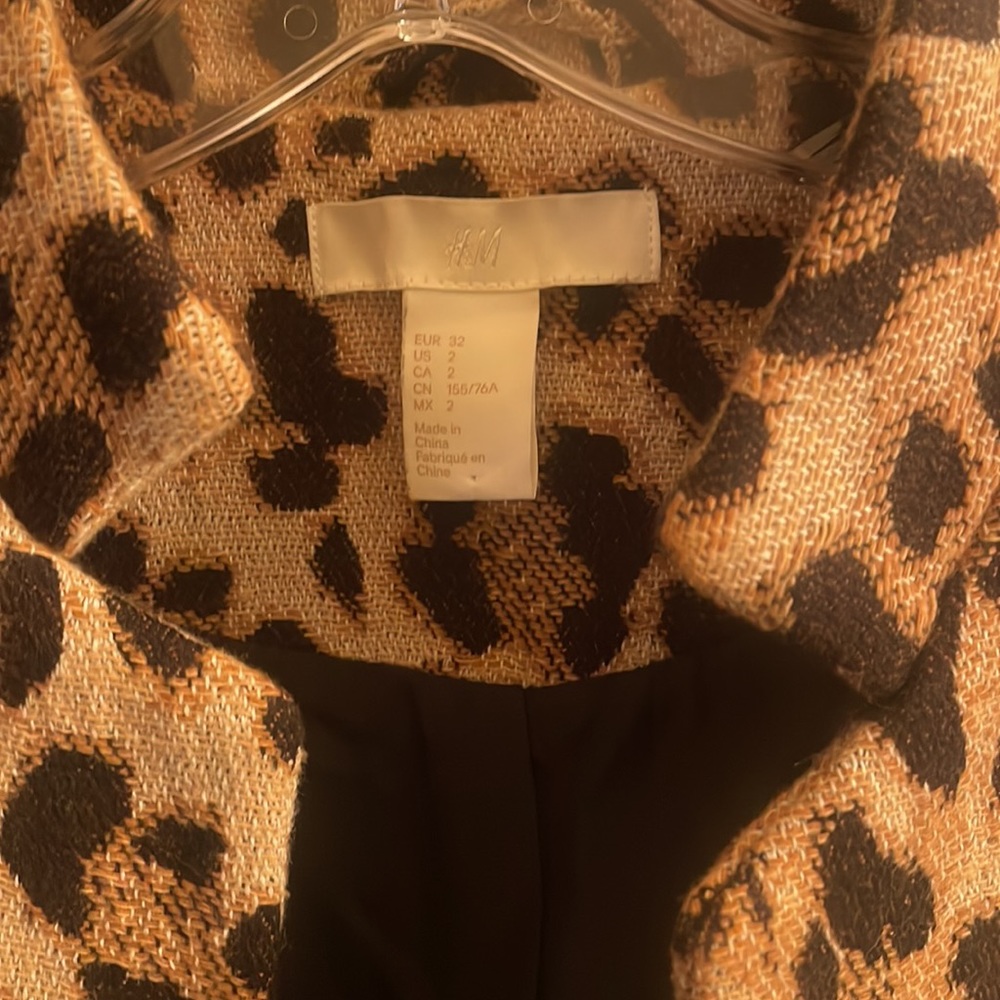H&M Midi Leopard Print Jacket - image 2